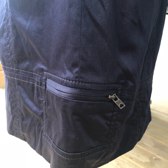 DVF Navy Blue Samantha Multi Zippers Skirt Sz 8 - Picture 3 of 16